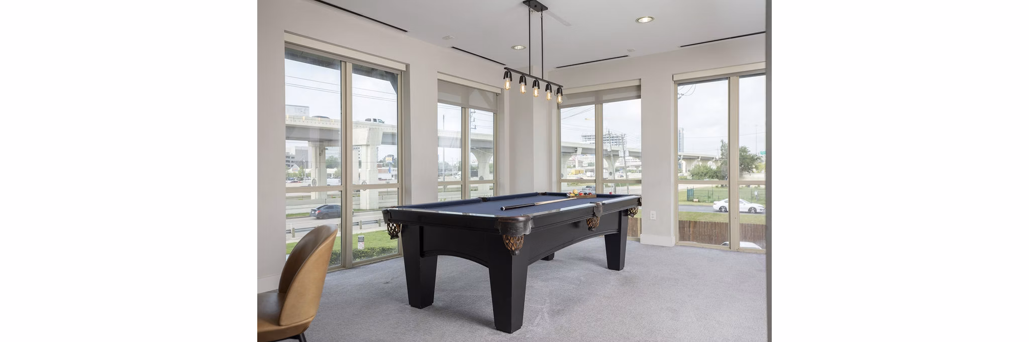 game room at District at Memorial Apartments