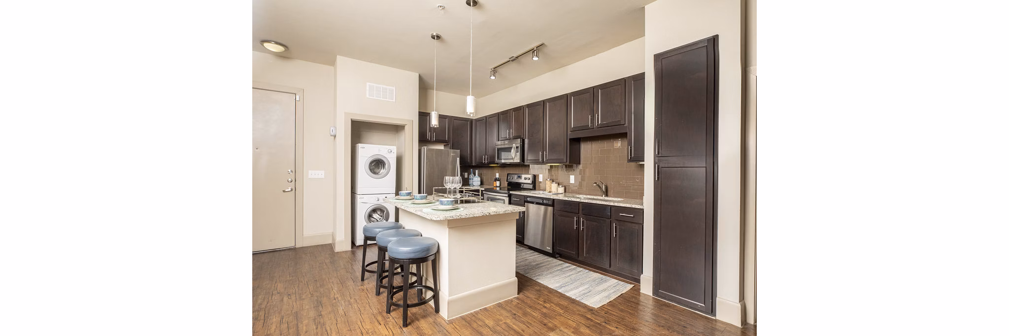 kitchen at District at Memorial Apartments