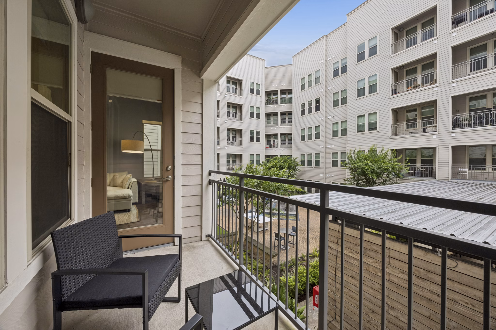 Patio at District at Memorial Apartments