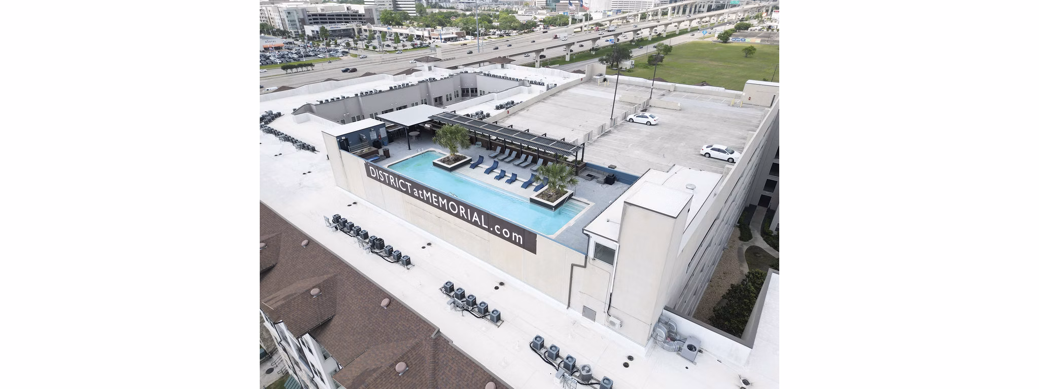 Pool at District at Memorial Apartments