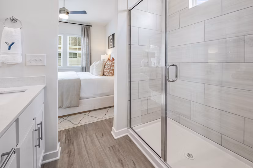 bathroom at Yardly Monroe Apartments 