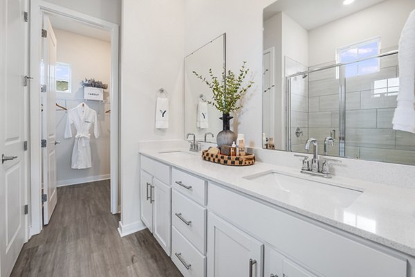 bathroom at Yardly Monroe Apartments