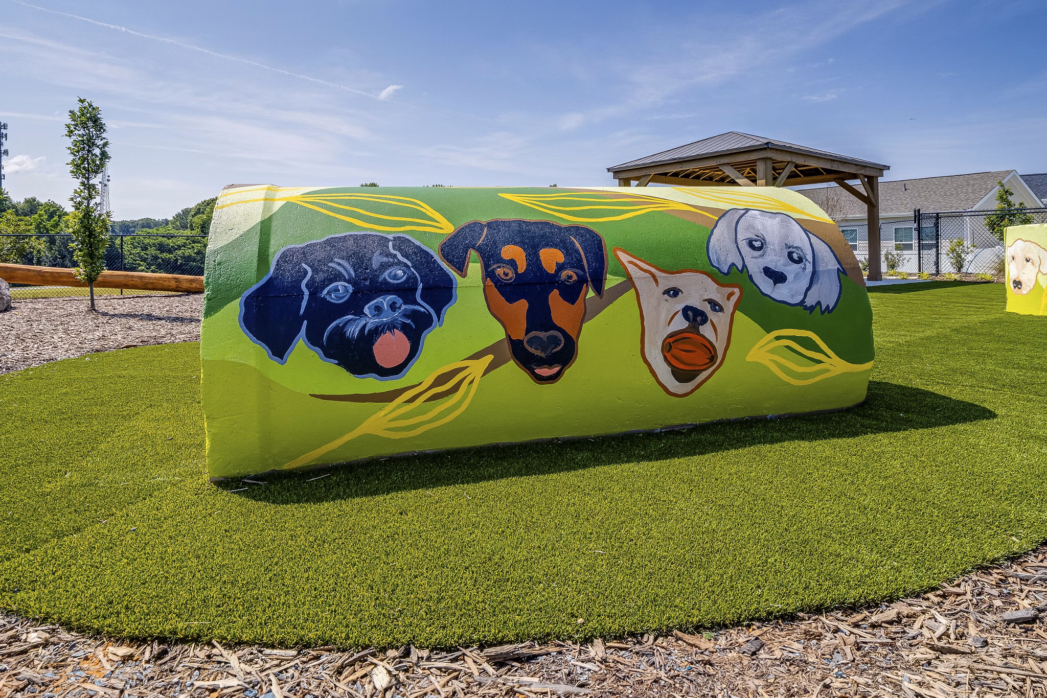 dog park at Yardly Monroe Apartments 