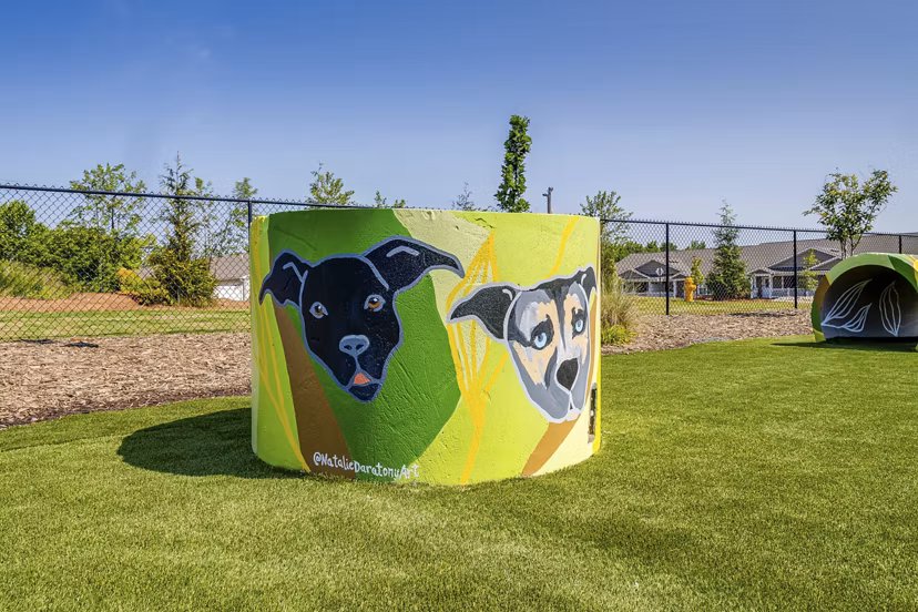 dog park at Yardly Monroe Apartments 