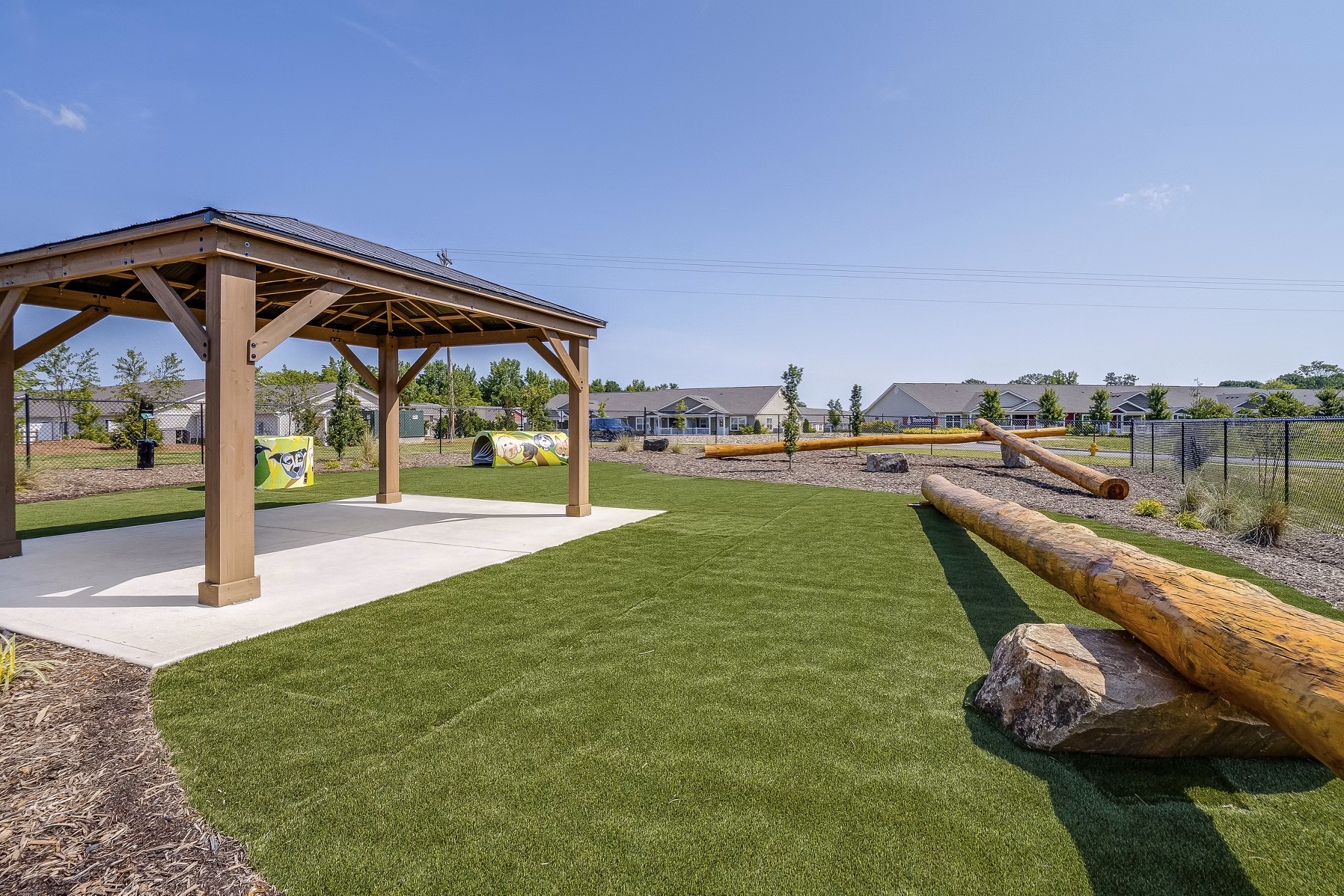 dog park at Yardly Monroe Apartments 