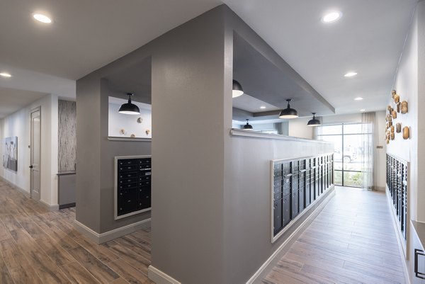 mail room at Broadstone Amelia Apartments 