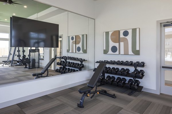 fitness center at Prose Evergreen Apartments