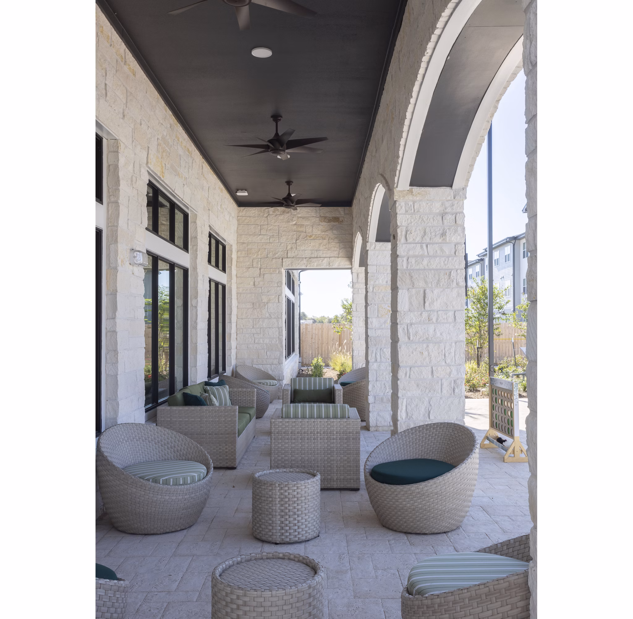 patio at Prose Evergreen Apartments