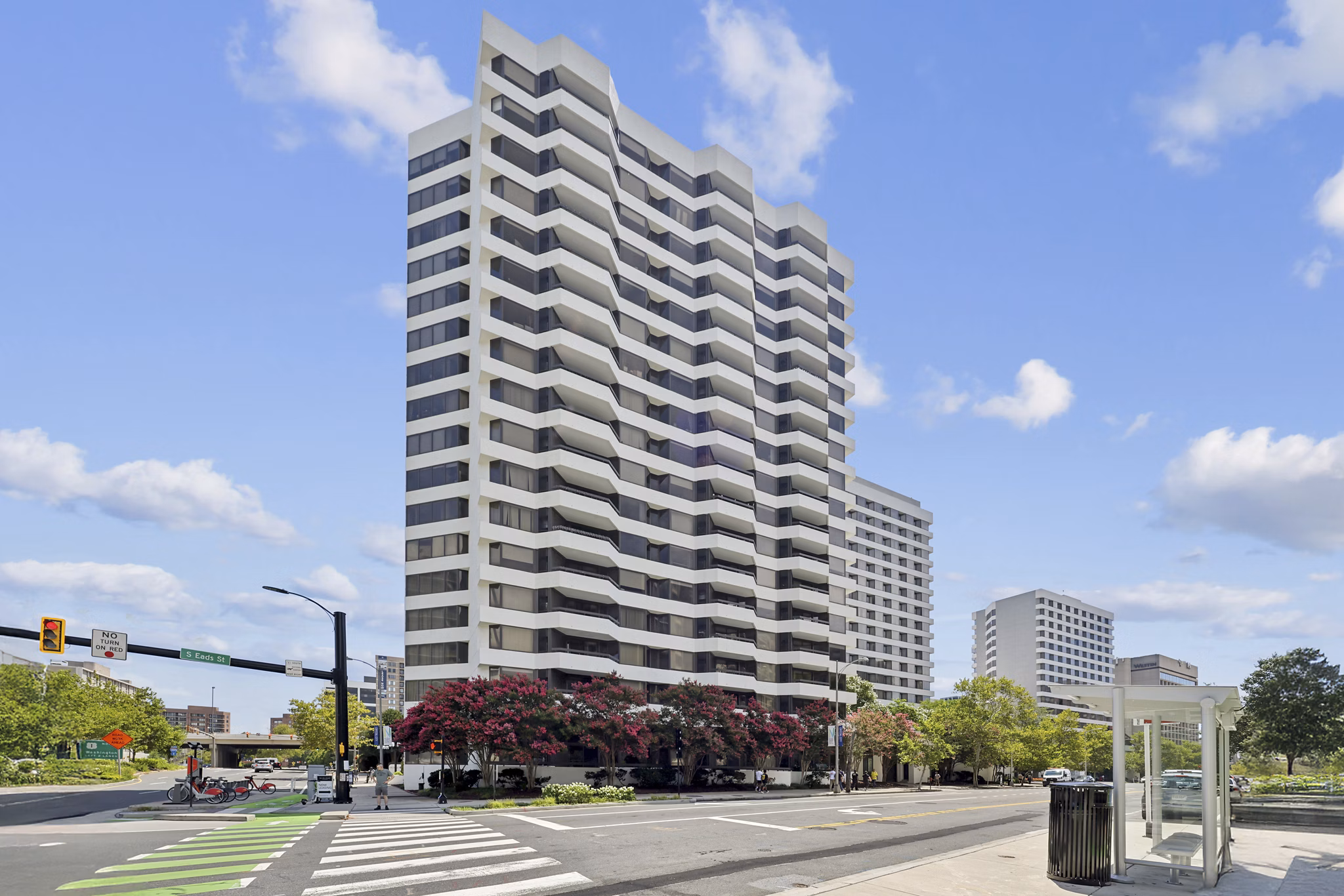 building at Huxley National Landing Apartments