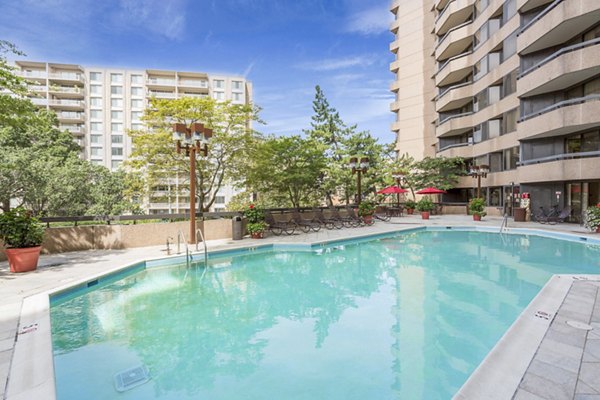 Luxury pool with sleek design at Marlowe Apartments, offering relaxation and recreation near downtown Seattle