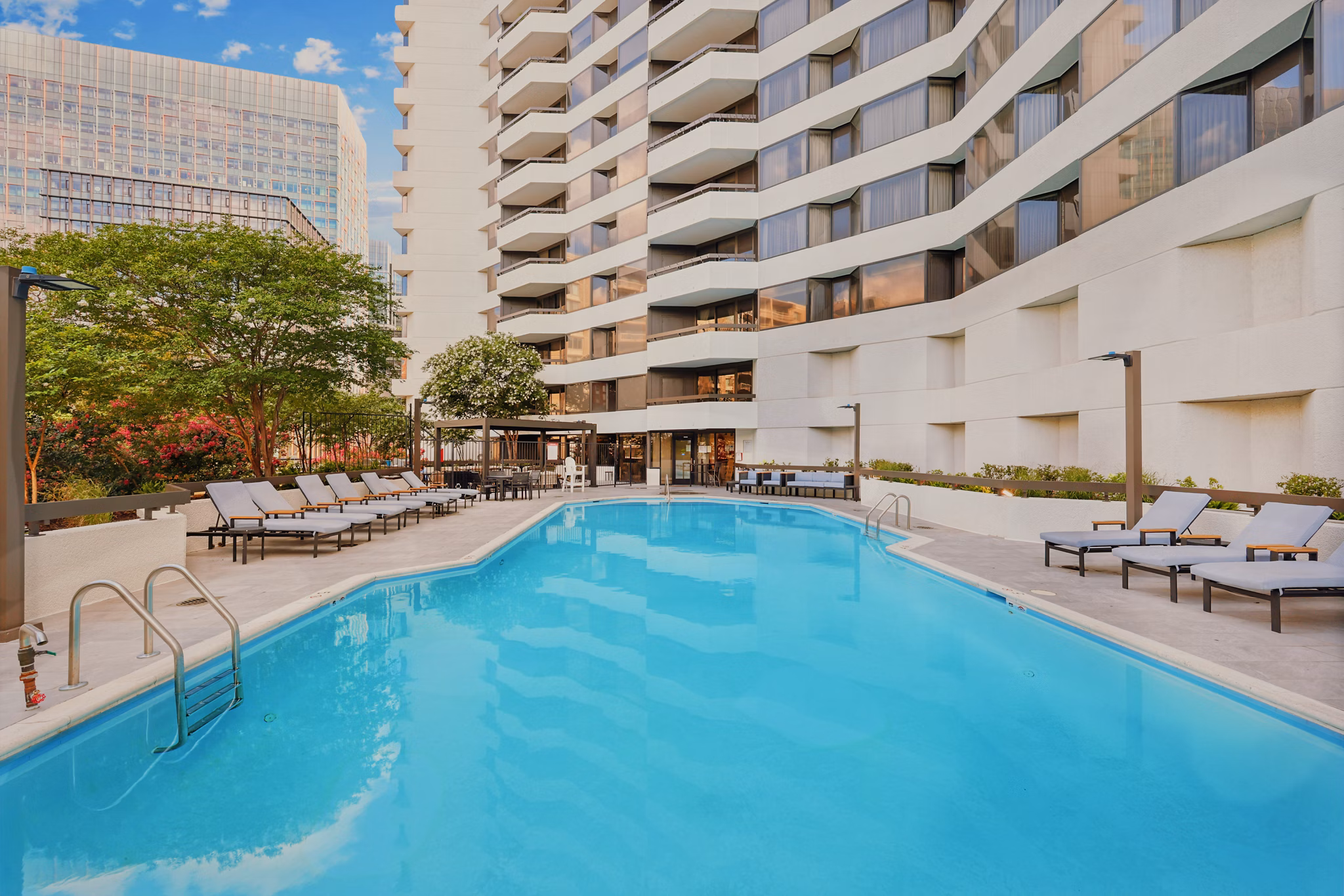 pool at Huxley National Landing Apartments