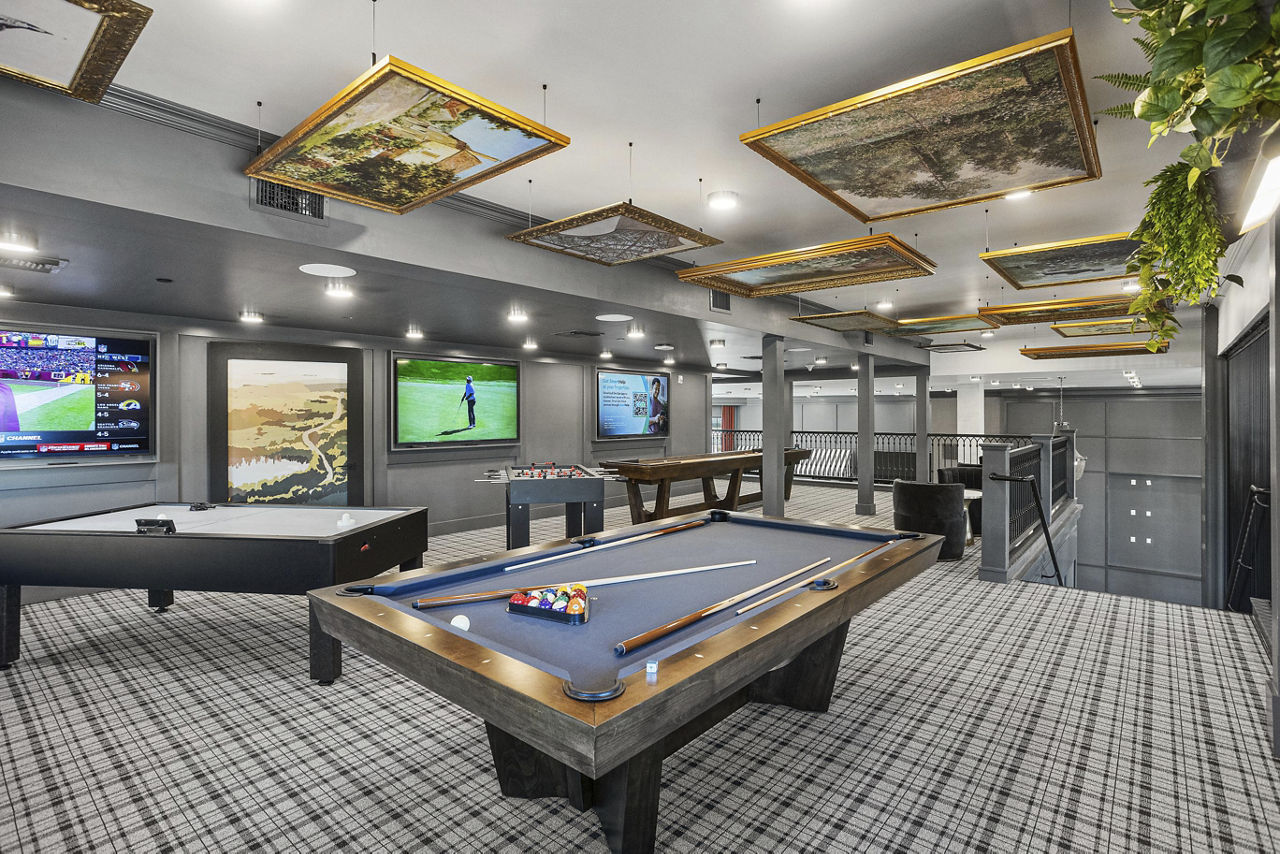 Game room at Alta Uptown