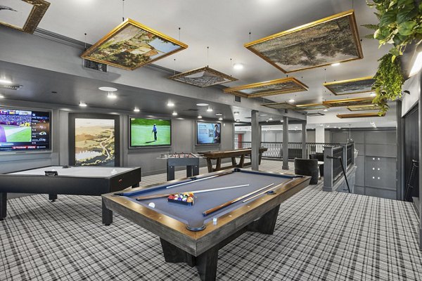 clubhouse game room at Alta Uptown Apartments