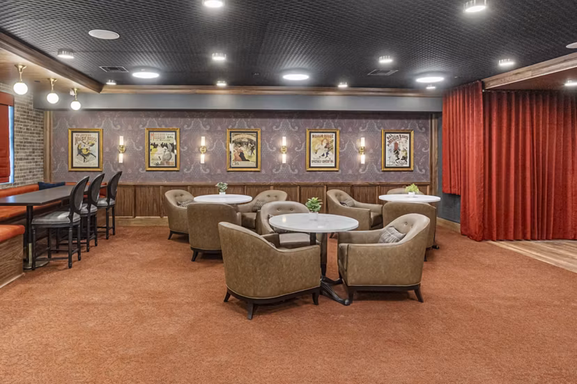 clubhouse theater at Alta Uptown Apartments