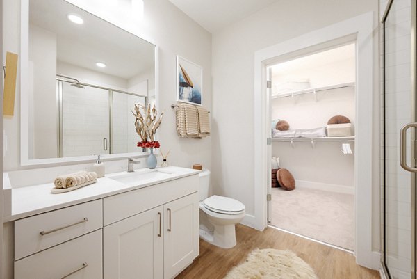 bathroom at Novel Independence Park Apartments