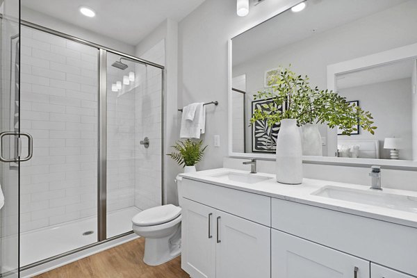 bathroom at Novel Independence Park Apartments