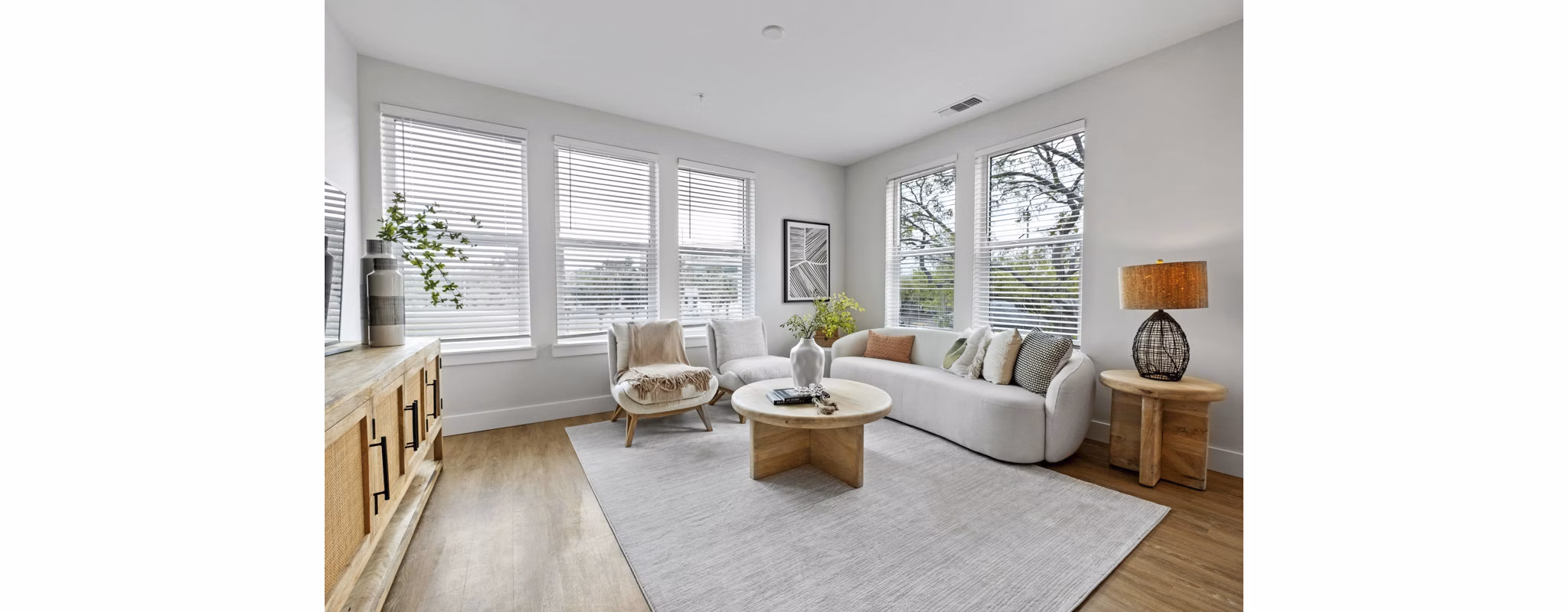 living room at Novel Independence Park Apartments