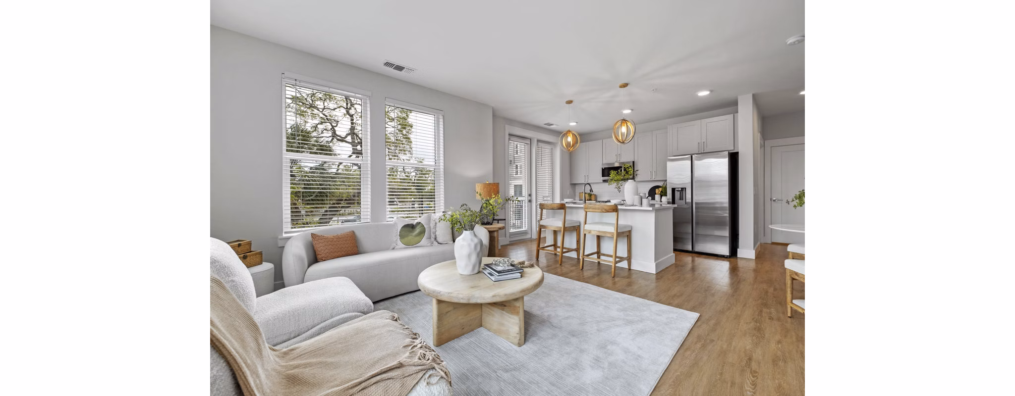 living room at Novel Independence Park Apartments