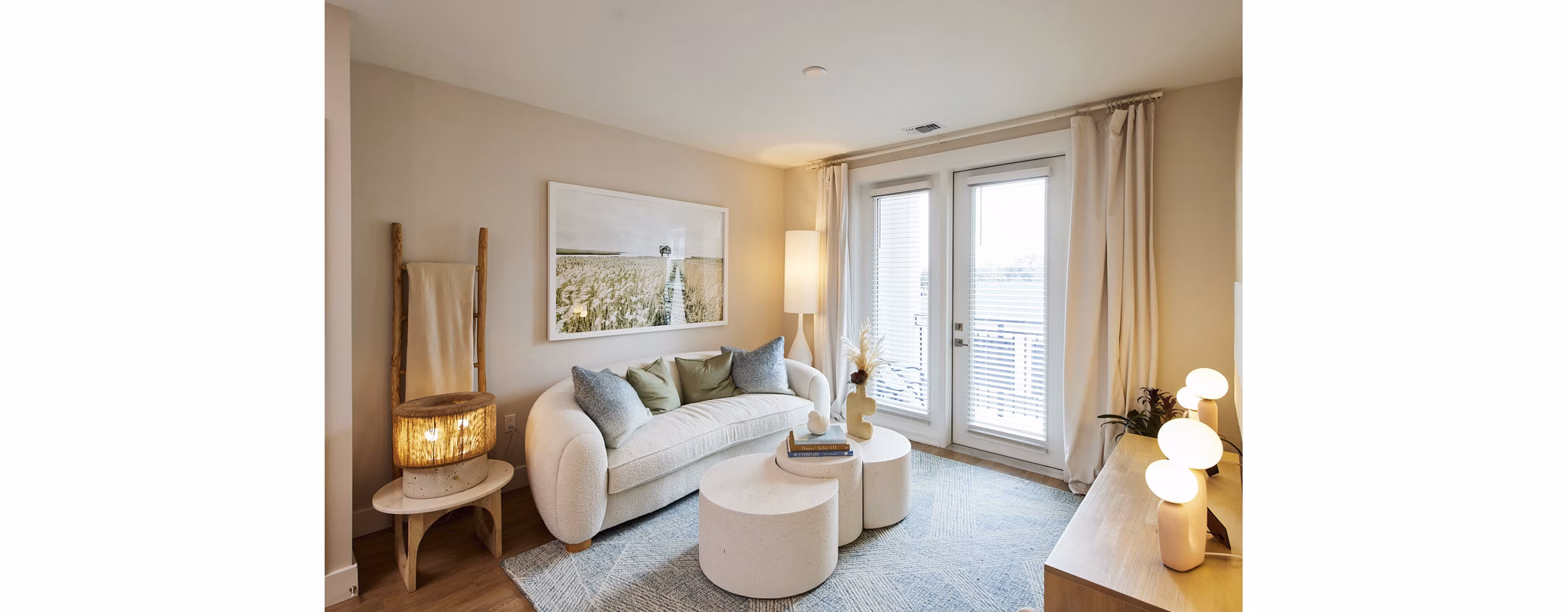 living room at Novel Independence Park Apartments