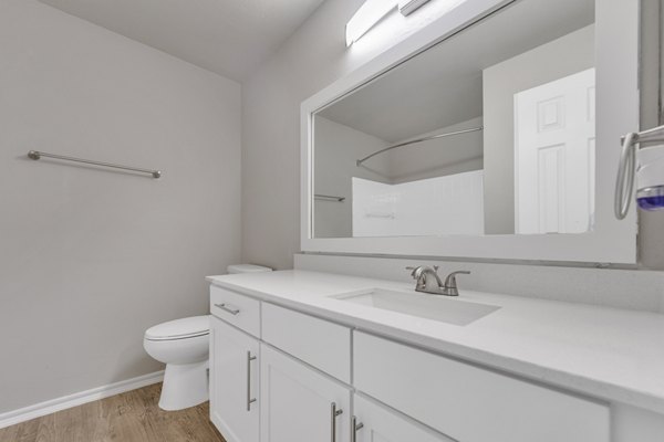 bathroom at Premier at Prestonwood Apartments