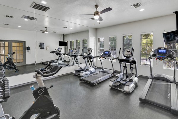 fitness center at Premier at Prestonwood Apartments