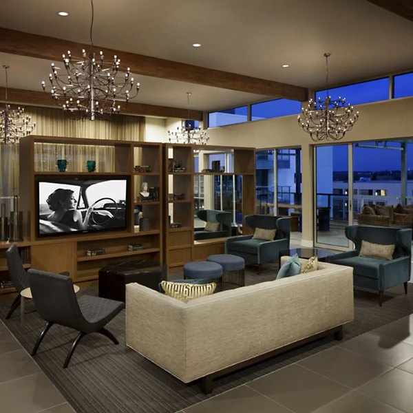 Clubhouse featuring modern design and comfortable seating at Stella Apartments