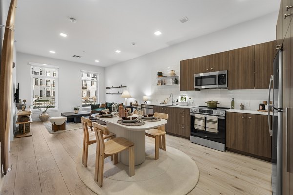 dining room and kitchen at Gibson Point Apartments