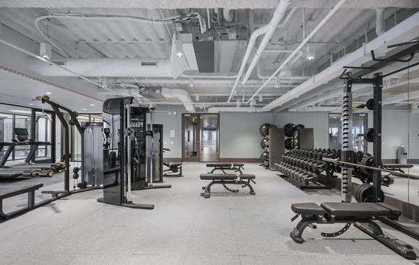 fitness center at Gibson Point Apartments