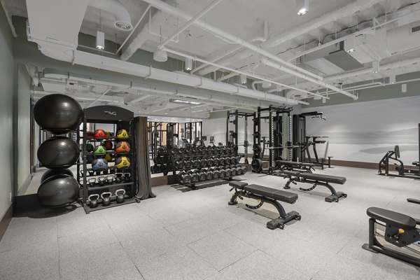 fitness center at Gibson Point Apartments