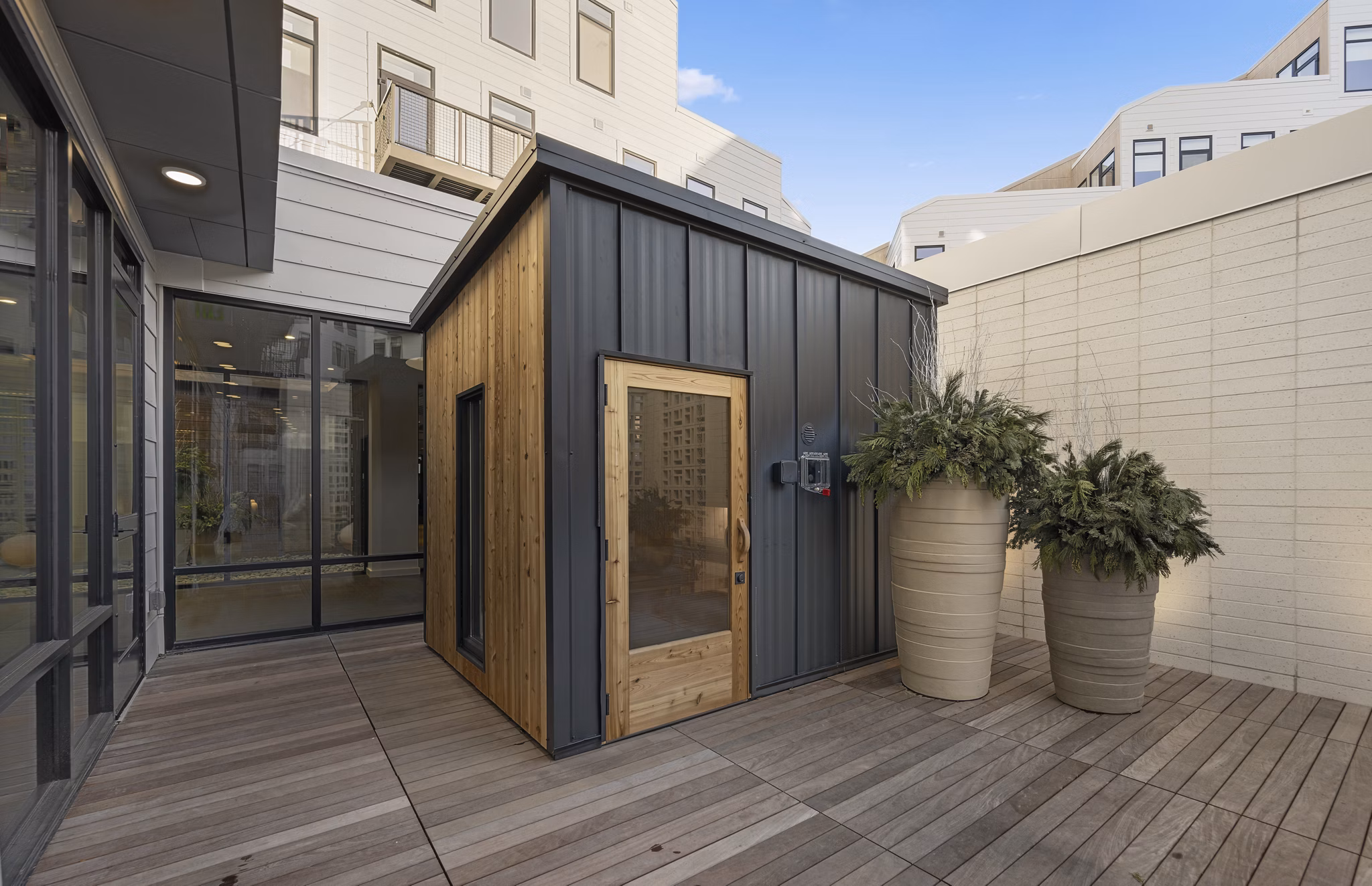 sauna at Gibson Point Apartments
