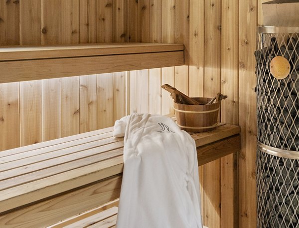 sauna at Gibson Point Apartments