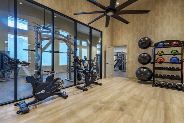 fitness center at Encore Echo Apartments 