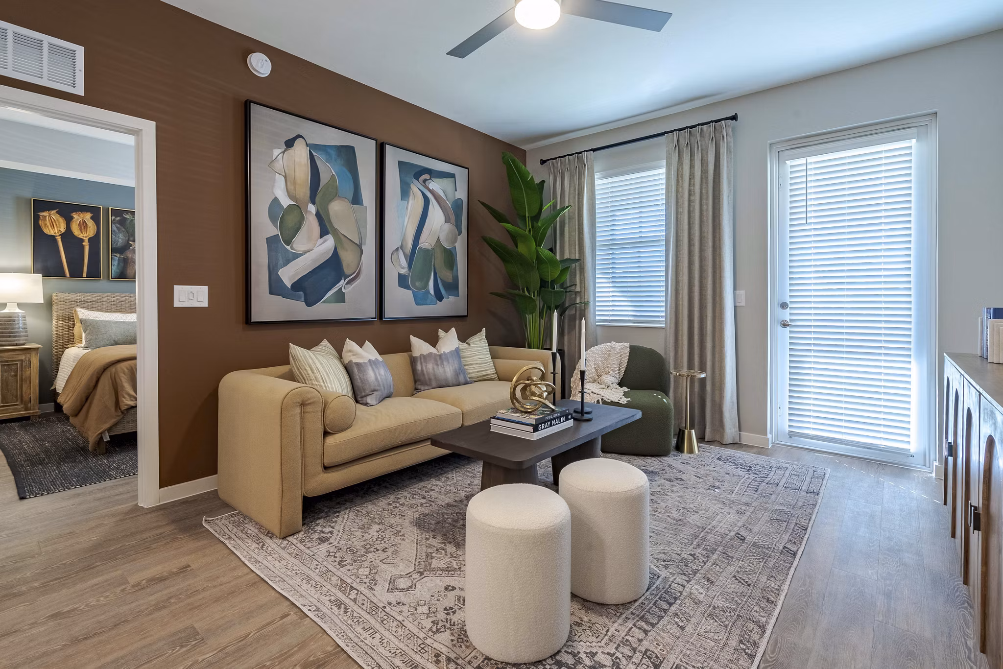 living room at Encore Echo Apartments 