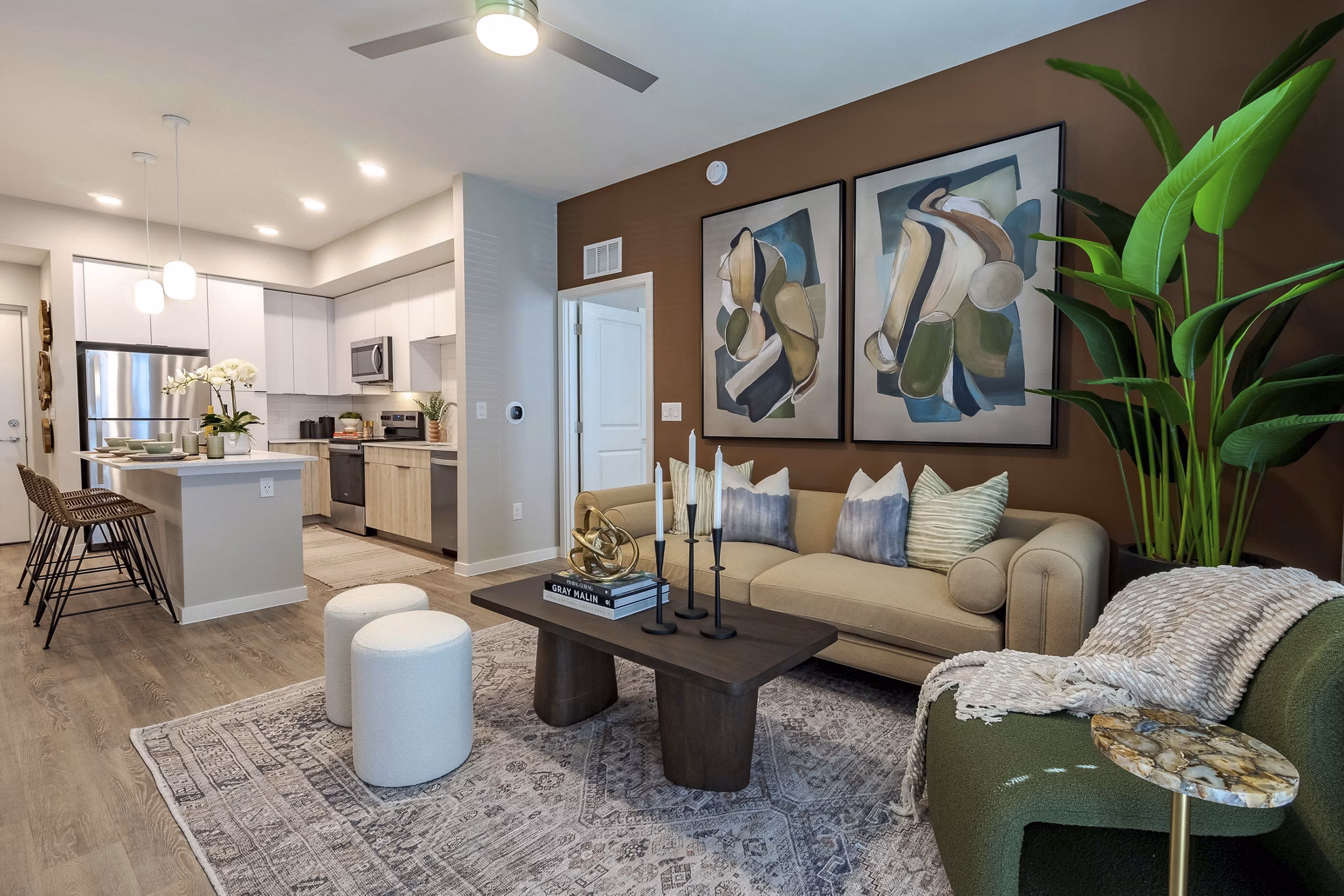 living room at Encore Echo Apartments 