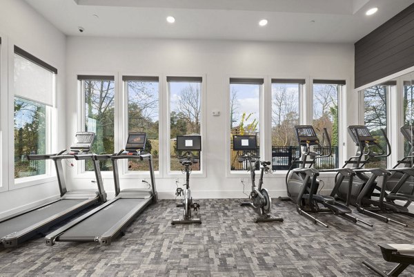 fitness center at Allora Pines Apartments 