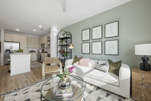 living room at Allora Pines Apartments 
