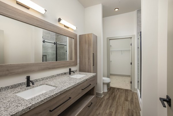 bathroom at Liam at Hays Farm Apartments