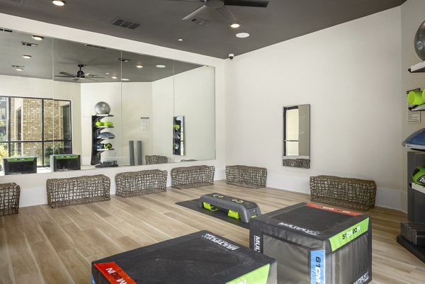 fitness center at Liam at Hays Farm Apartments