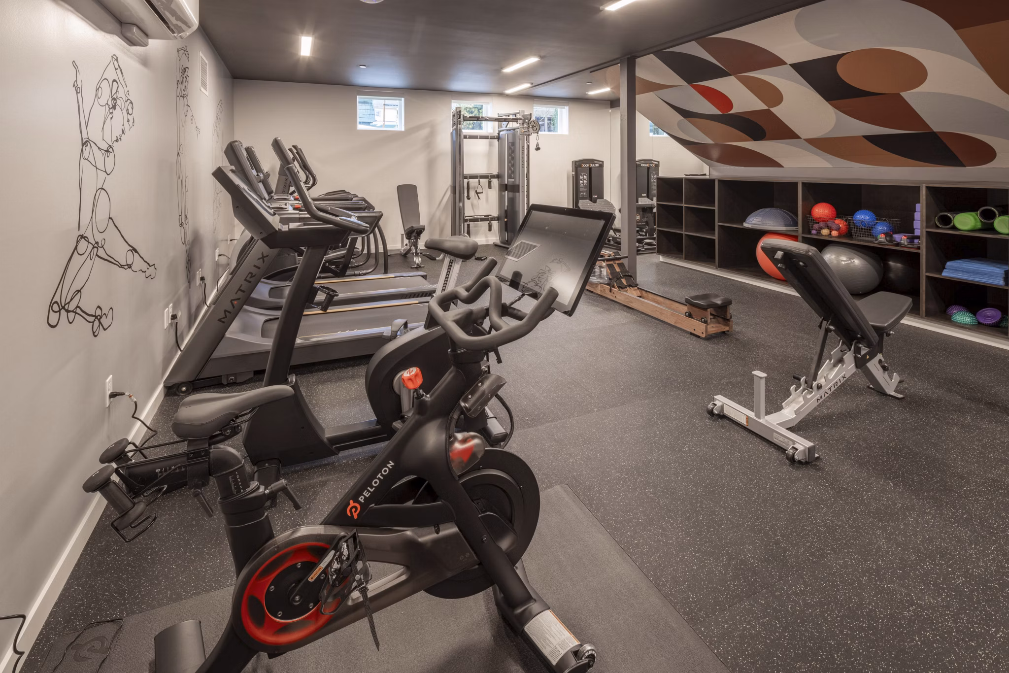 fitness center at The Frankie Apartments