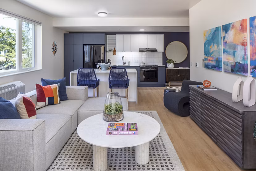 living room at The Frankie Apartments 