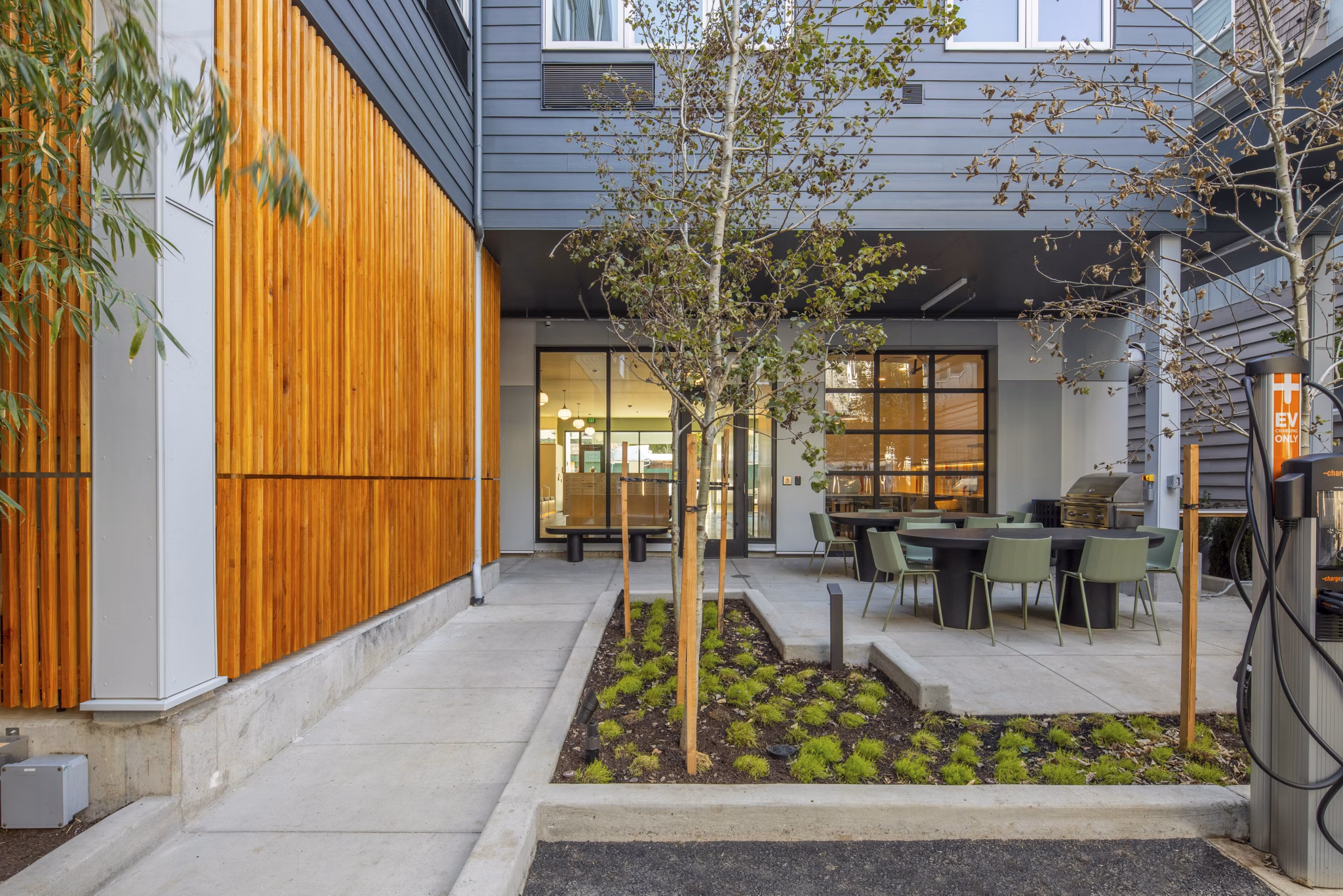 grill area at The Frankie Apartments 