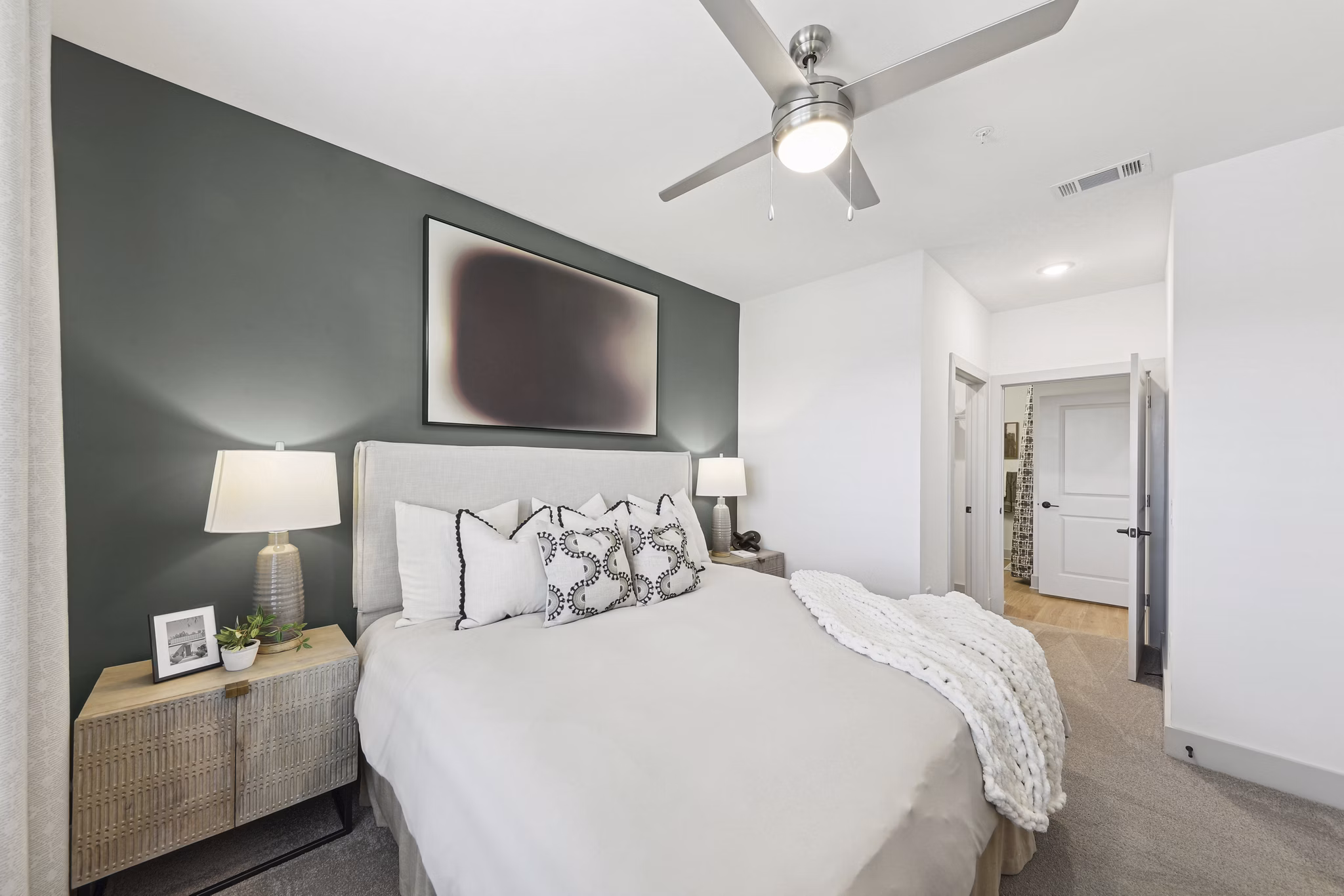 bedroom at The Hudson Apartments 