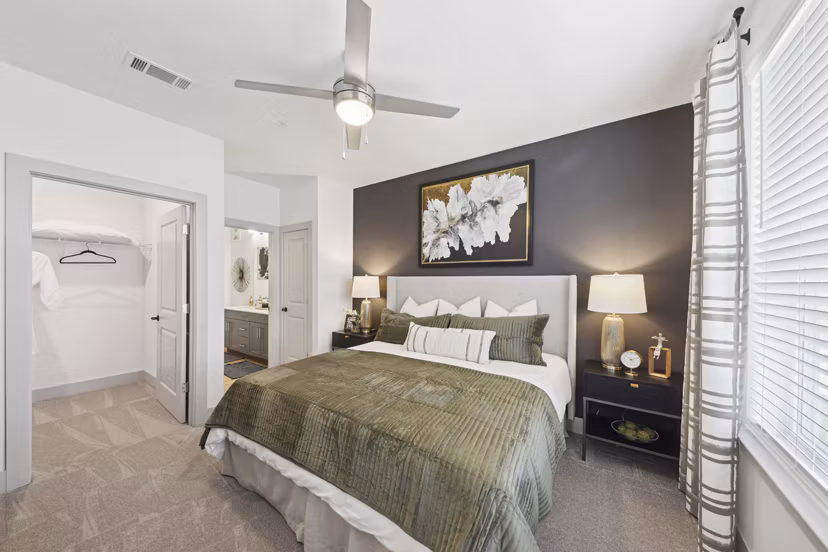 bedroom at The Hudson Apartments 