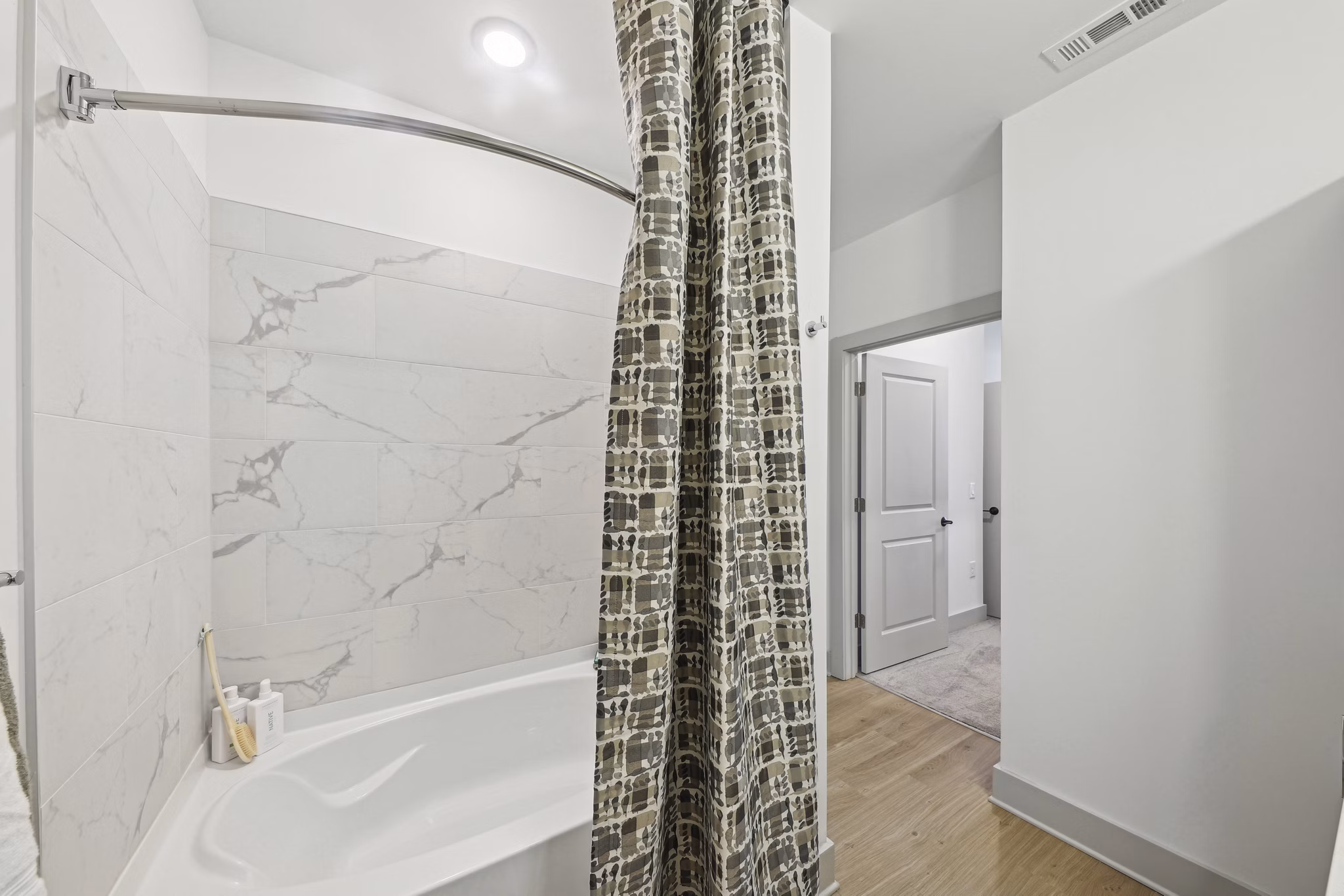 bathroom at The Hudson Apartments 