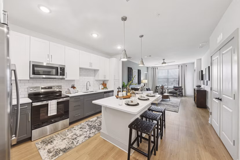 kitchen at The Hudson Apartments 