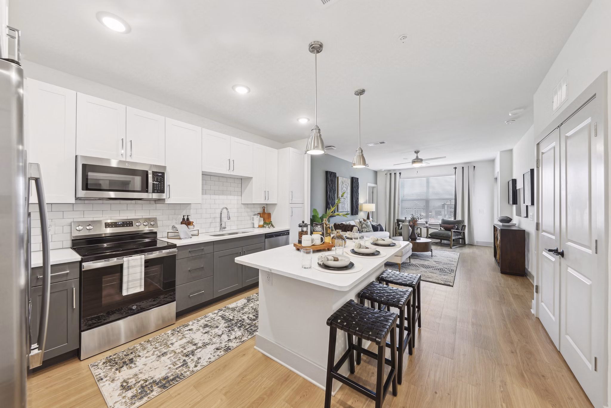 kitchen at The Hudson Apartments 