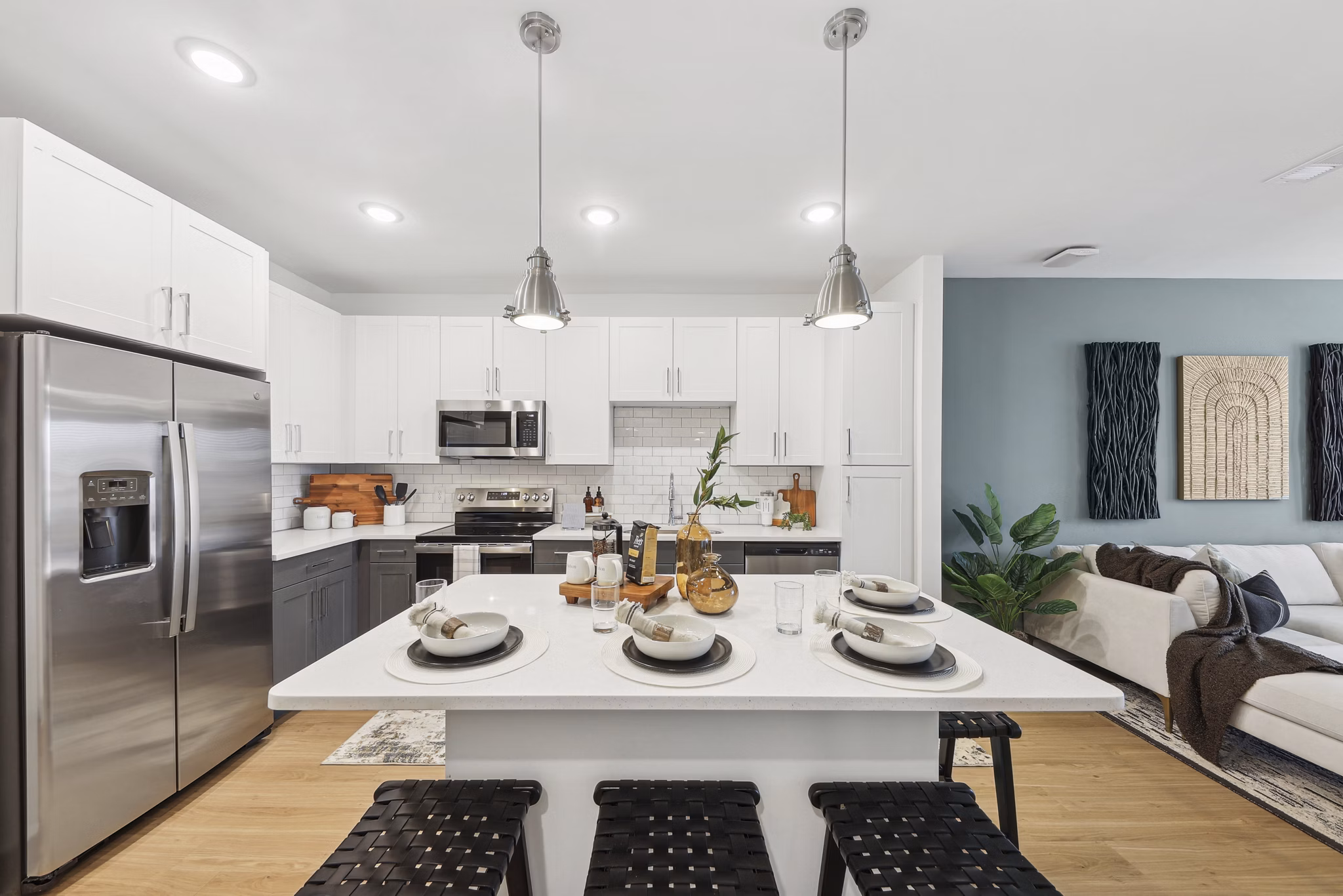 kitchen at The Hudson Apartments 