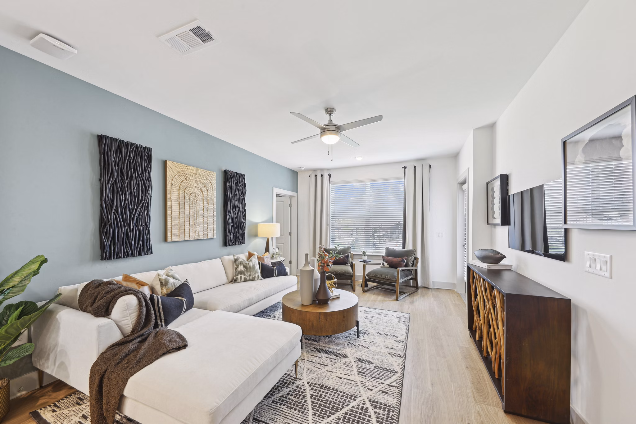 living room at The Hudson Apartments 