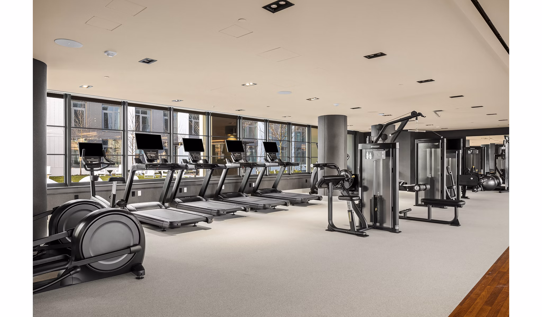 fitness center at Hearthstone Apartments