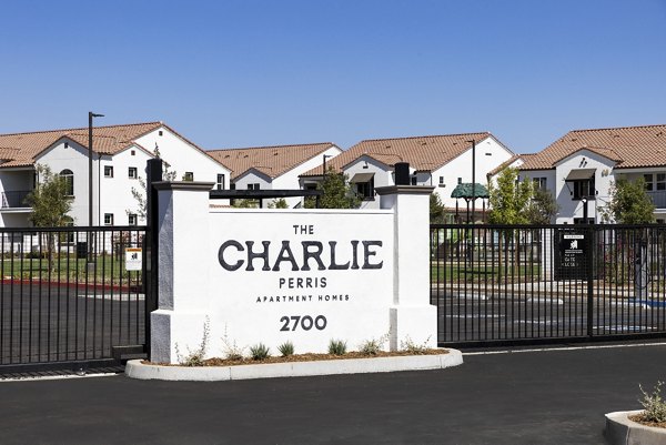 signage at The Charlie Perris Apartments